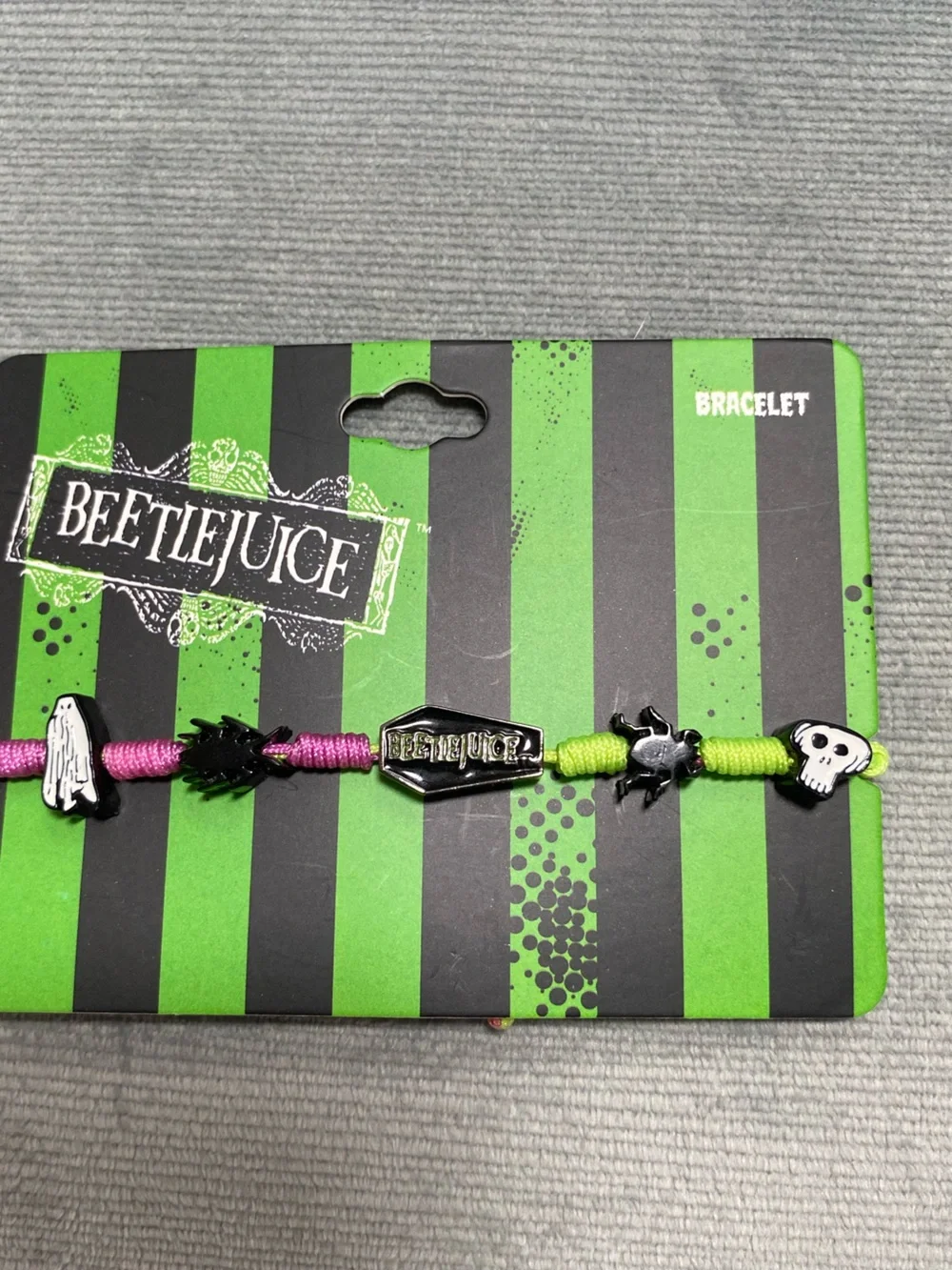 Beetlejuice Set NWT Sandworm Women Fleece socks, Hoop Earrings, Charm Bracelet